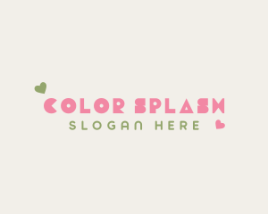 Cute Playful Hearts logo design