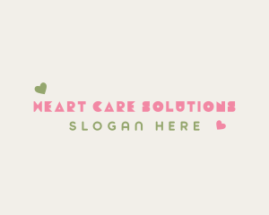 Cute Playful Hearts logo design