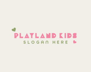 Cute Playful Hearts logo design