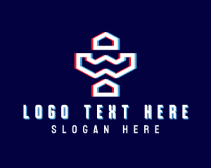 Cyber Space - Static Motion Letter W Eagle logo design