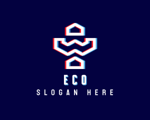 Game Stream - Static Motion Letter W Eagle logo design