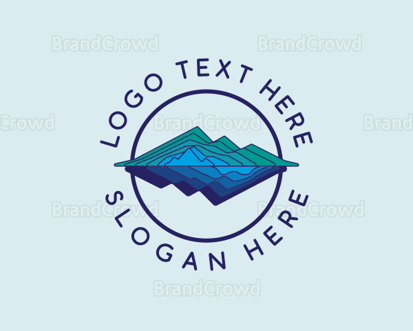 Mountain Reflection Travel Logo