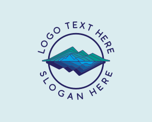 Tourism - Mountain Reflection Travel logo design