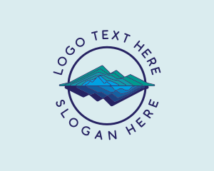 Mountain Reflection Travel Logo