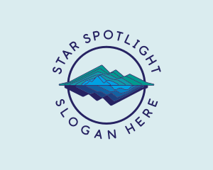 Mountain Reflection Travel Logo