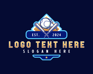 Baseball Sports League logo design