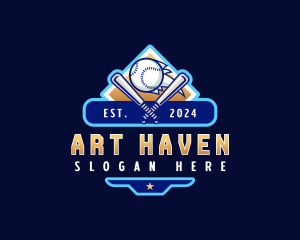 Baseball Sports League logo design