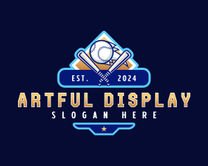 Baseball Sports League logo design