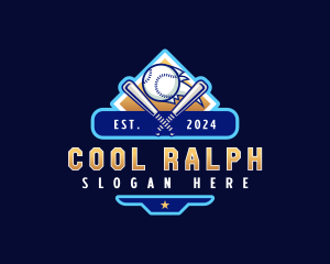 Baseball Sports League logo design