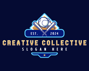 Baseball Sports League logo design