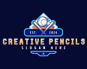 Baseball Sports League logo design