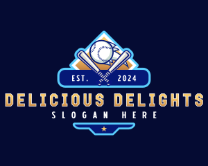 Baseball Sports League logo design