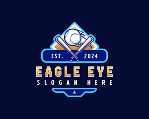 Baseball Sports League logo design