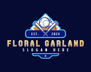 Baseball Sports League logo design