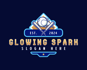 Baseball Sports League logo design