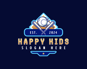 Baseball Sports League logo design