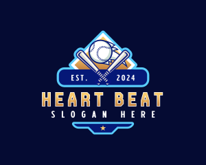 Baseball Sports League logo design