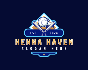 Baseball Sports League logo design