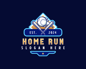 Baseball Sports League logo design