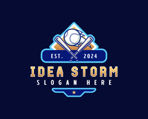 Baseball Sports League logo design