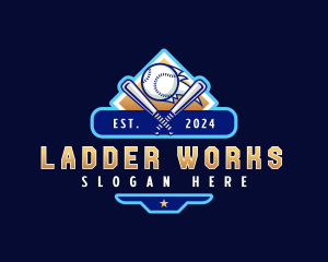 Baseball Sports League logo design