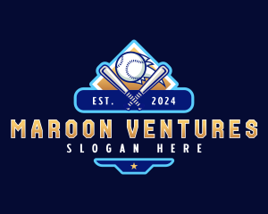 Baseball Sports League logo design