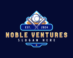 Baseball Sports League logo design