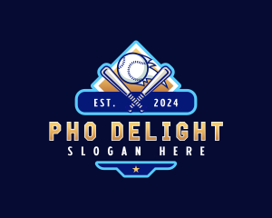 Baseball Sports League logo design