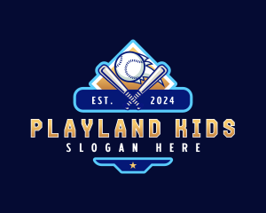 Baseball Sports League logo design