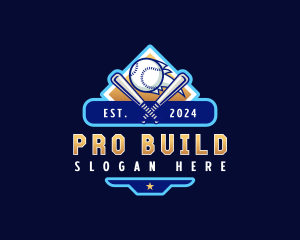 Baseball Sports League logo design