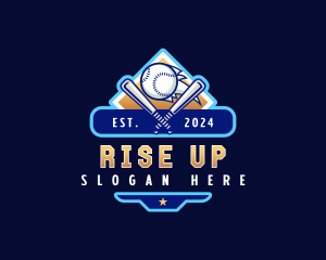 Baseball Sports League logo design