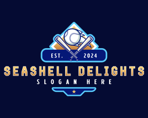 Baseball Sports League logo design