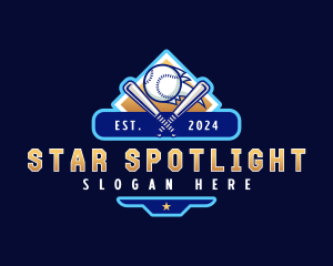 Baseball Sports League logo design