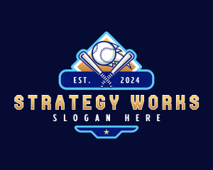 Baseball Sports League logo design