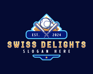 Baseball Sports League logo design