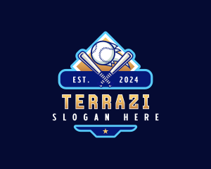 Baseball Sports League logo design