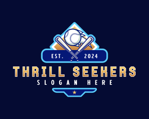 Baseball Sports League logo design