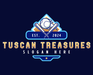 Baseball Sports League logo design