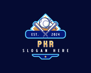 Baseball Sports League logo design