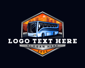 City - Transportation Bus Driver logo design