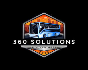 Transportation Bus Travel Tour logo design