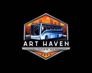 Transportation Bus Travel Tour logo design