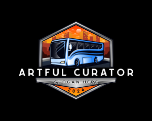 Transportation Bus Travel Tour logo design