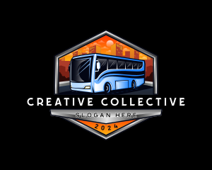 Transportation Bus Travel Tour logo design