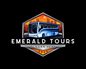 Transportation Bus Travel Tour logo design