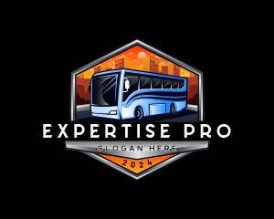 Transportation Bus Travel Tour logo design