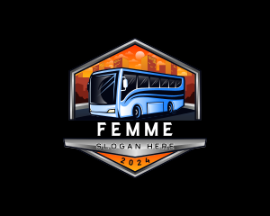 Transportation Bus Travel Tour logo design