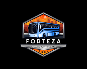 Transportation Bus Travel Tour logo design