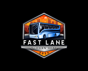 Transportation Bus Travel Tour logo design