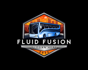 Transportation Bus Travel Tour logo design